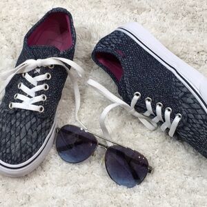 Vans blue snakeskin sneakers